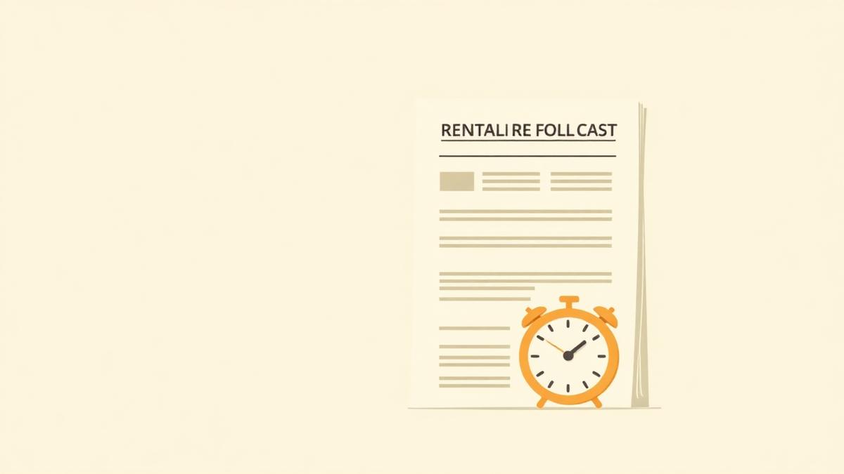 Illustration: Mietvertrag mit kleiner Uhr – Creditreform Boniversum im Vermieter‑Kontext.